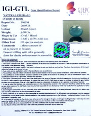 6.98/CT Natural Zambian Emerald Stone with Govt. Lab Certificate (12210)